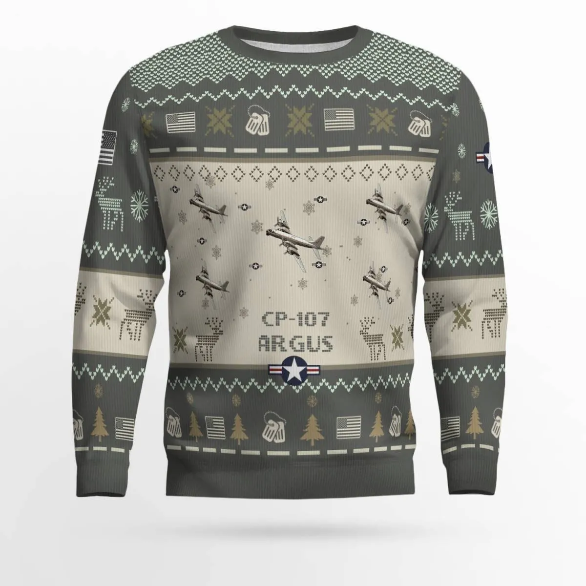 CP-107 Argus CP107 Aircraft Ugly Sweater, Ugly Sweater Christmas Shirt for Men Dad Veteran