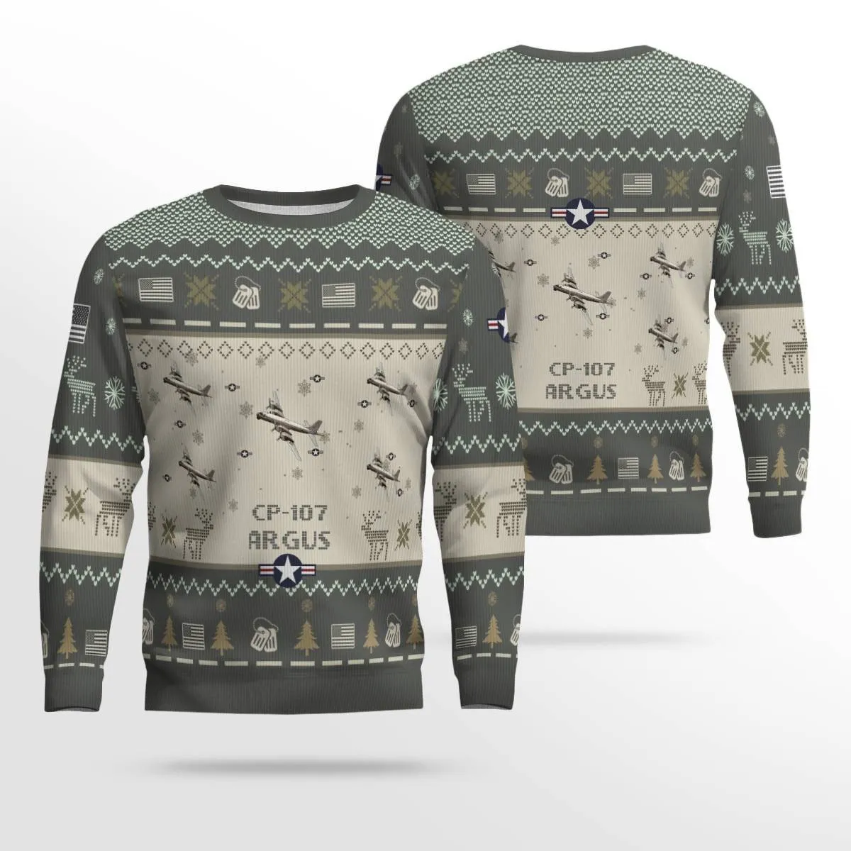 CP-107 Argus CP107 Aircraft Ugly Sweater, Ugly Sweater Christmas Shirt for Men Dad Veteran