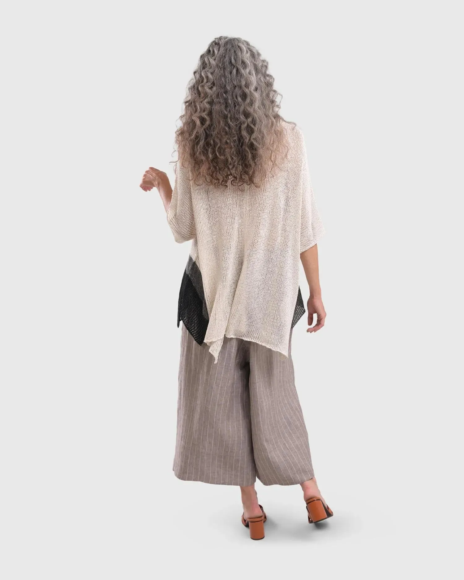 Linea Palazzo Crop Pants, Dove