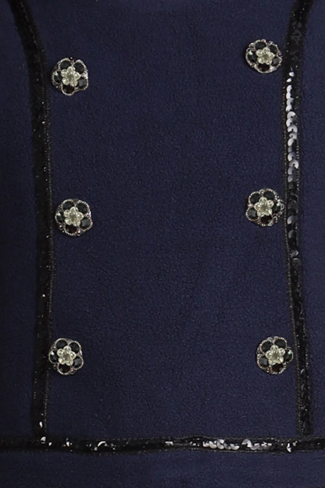 One Friday Kids Girls Navy Blue Winter Dress