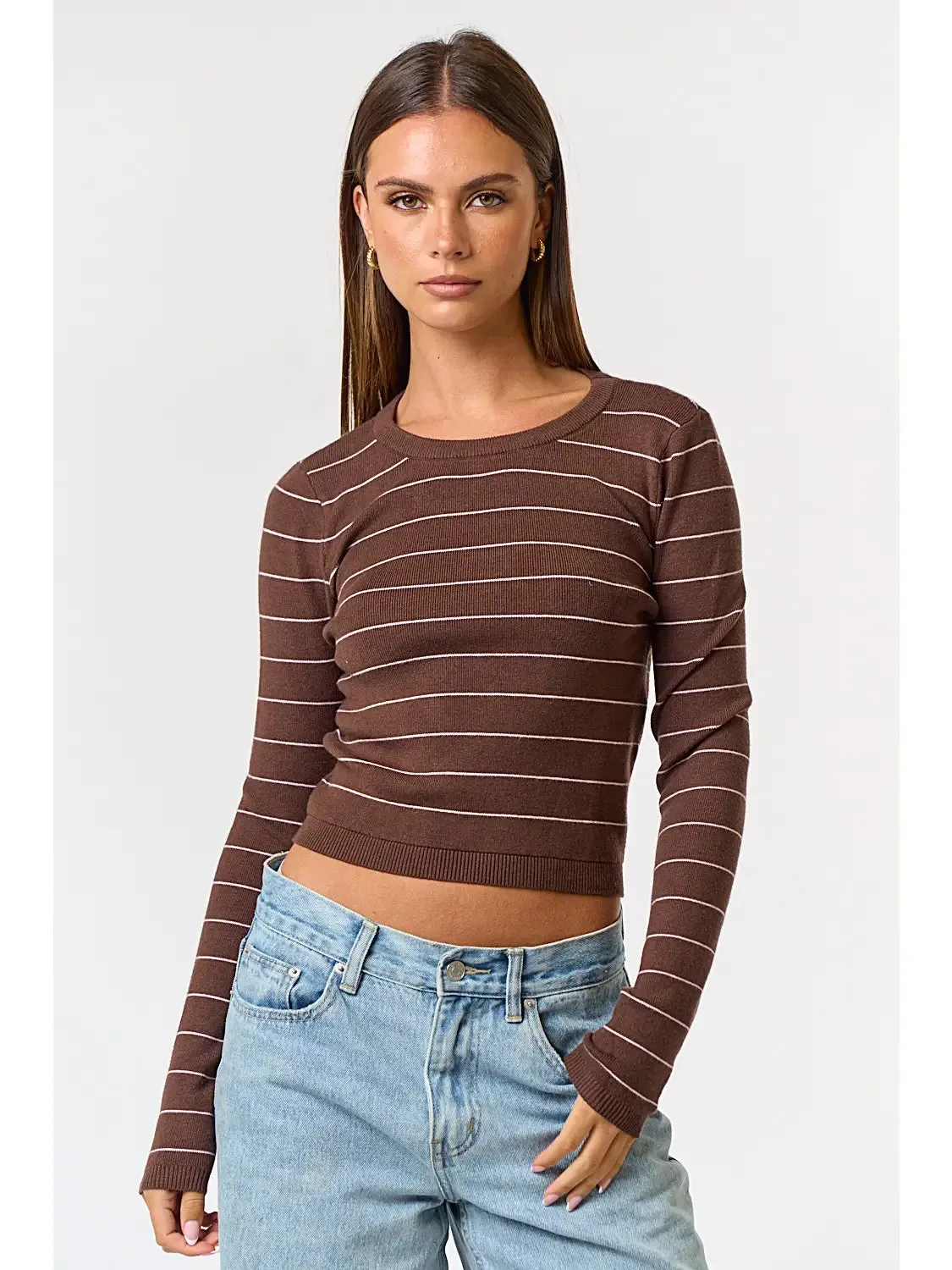 Pin Stripe Sweater Top