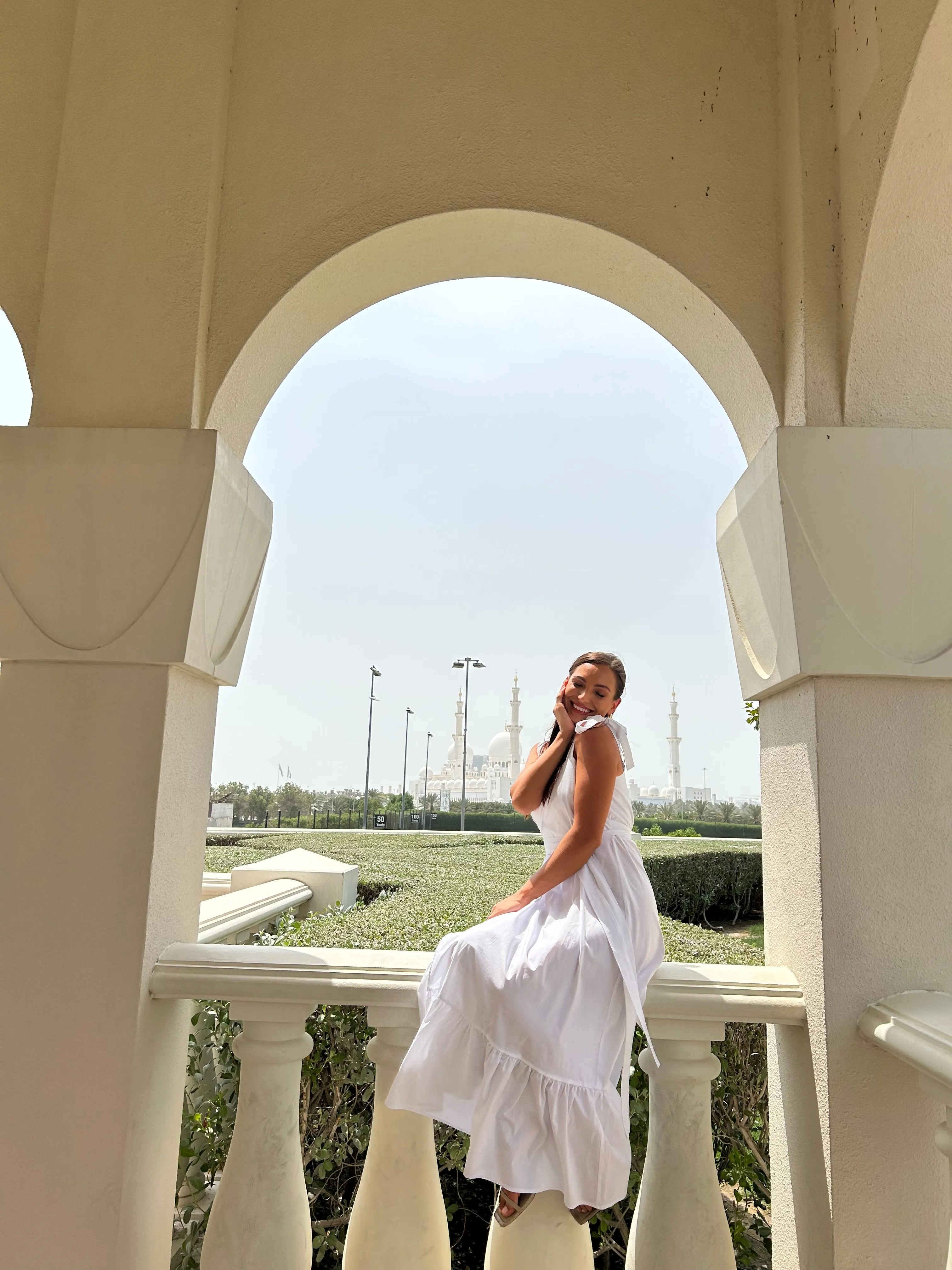 White wrap dress maxi