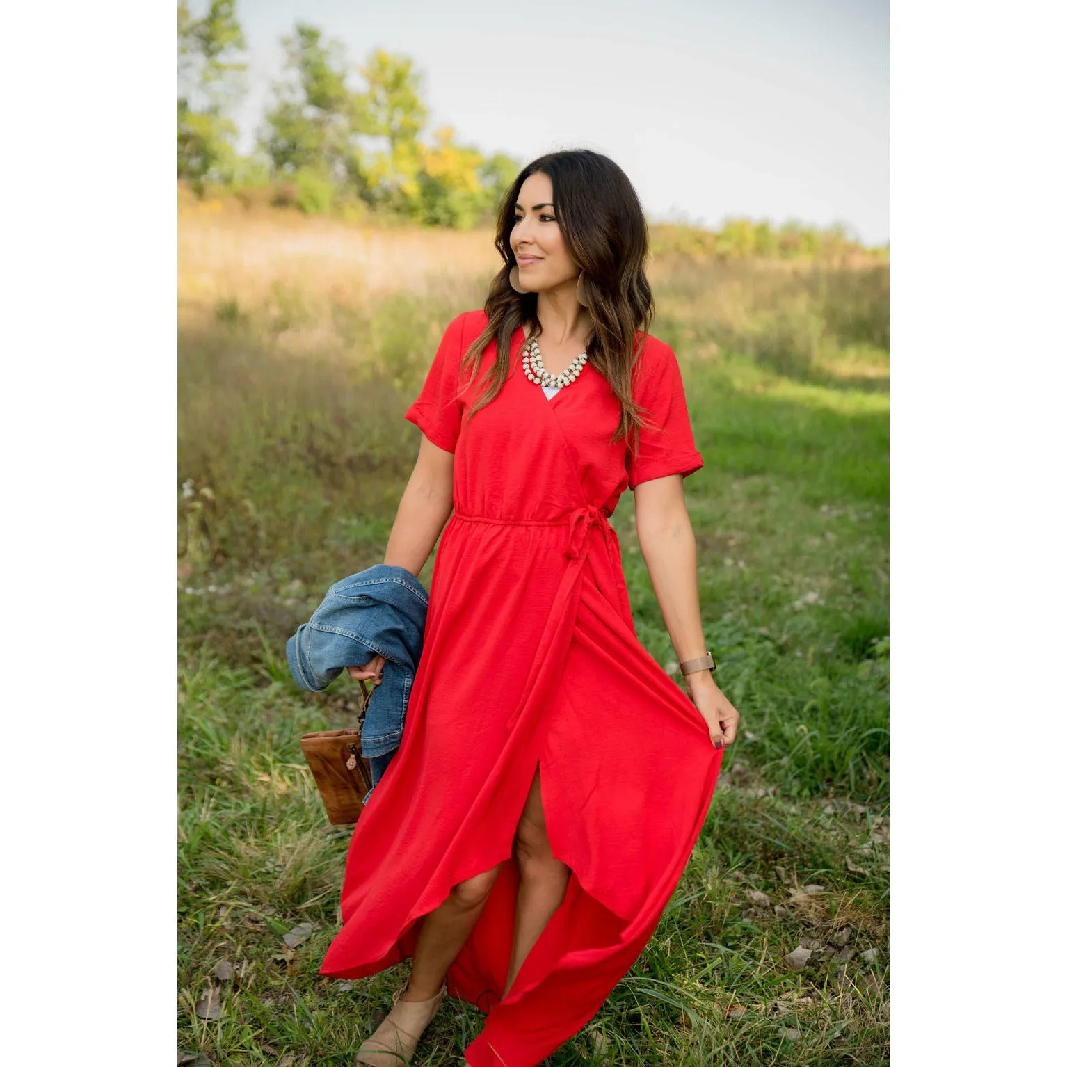 Wrap Tie Maxi Dress